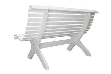 Trädgårdsbänk Norvald 140 cm Vit - Vit - Utemöbler & utemiljö - Loungemöbler - Loungesoffor