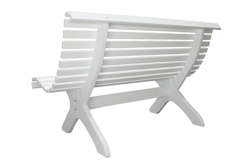 Trädgårdsbänk Norvald 140 cm Vit - Vit - Utemöbler & utemiljö - Loungemöbler - Loungesoffor