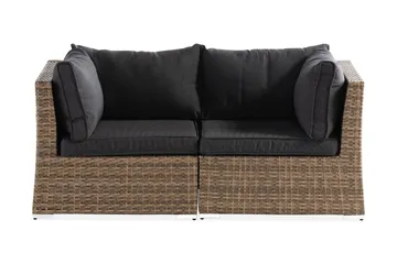 Wisconsin Loungesoffa Utomhus Utomhus med Armstöd 2-sits - Glas/Konstrotting/Sand - Utemöbler & utemiljö - Balkong & altan - Balkongmöbler - Balkongsoffa