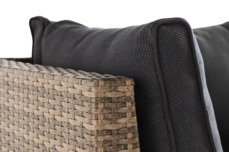 Wisconsin Loungesoffa Utomhus Utomhus med Armstöd 2-sits - Glas/Konstrotting/Sand - Utemöbler & utemiljö - Balkong & altan - Balkongmöbler - Balkongsoffa