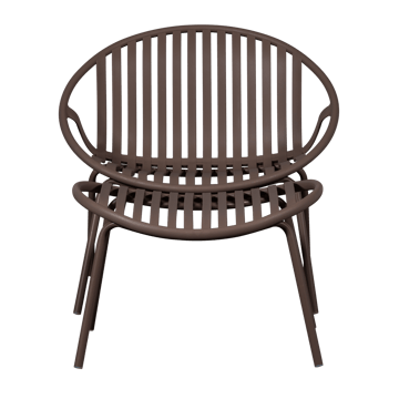 Loungestol + Pall Bruce Utomhus - Lila/Brun - Utemöbler & utemiljö - Loungemöbler - Loungestol utomhus