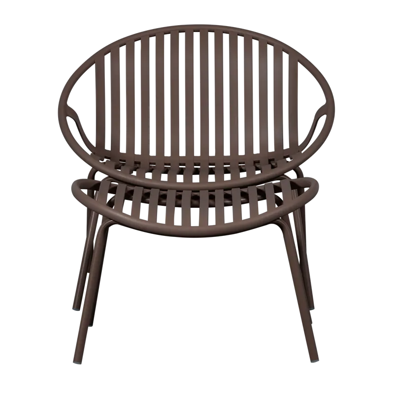 Loungestol + Pall Bruce Utomhus - Lila/Brun - Utemöbler & utemiljö - Loungemöbler - Loungestol utomhus