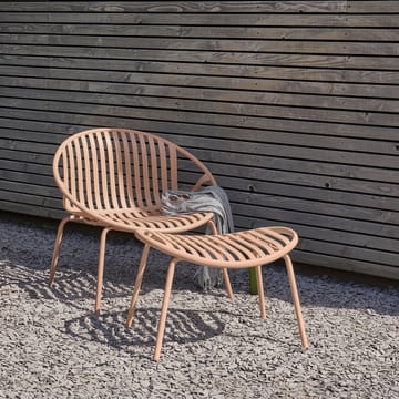 Loungestol + Pall Bruce Utomhus - Laxrosa - Utemöbler & utemiljö - Loungemöbler - Loungestol utomhus
