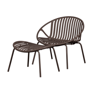 Loungestol + Pall Bruce Utomhus - Lila/Brun - Utemöbler & utemiljö - Loungemöbler - Loungestol utomhus