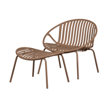 Loungestol + Pall Bruce Utomhus - Laxrosa - Utemöbler & utemiljö - Loungemöbler - Loungestol utomhus