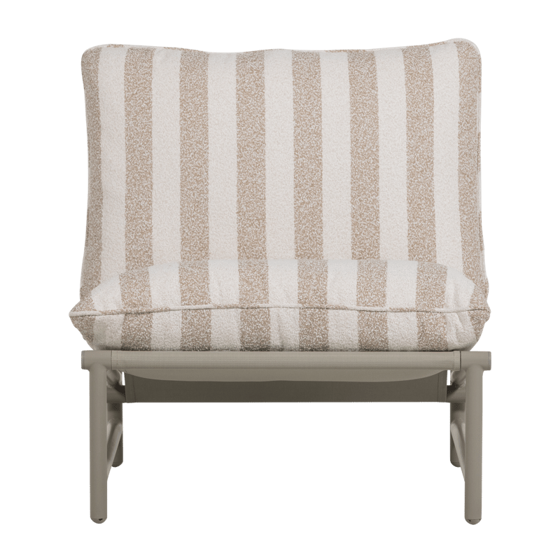 Loungestol Elvo 82 cm Utomhus, Sand/Vit