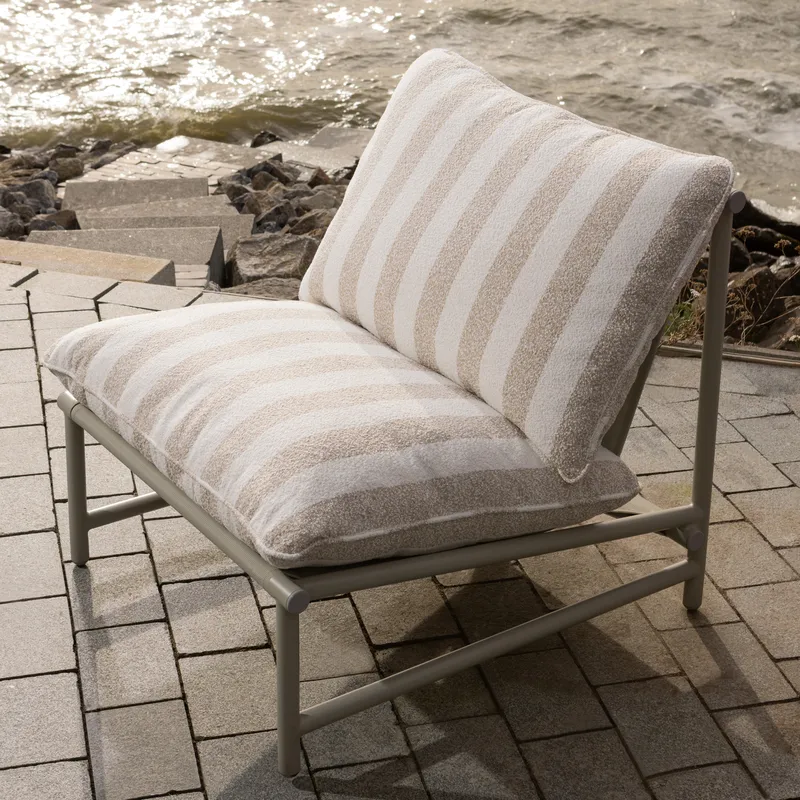 Loungestol Elvo 82 cm Utomhus - Sand/Vit - Utemöbler & utemiljö - Loungemöbler - Loungestol utomhus