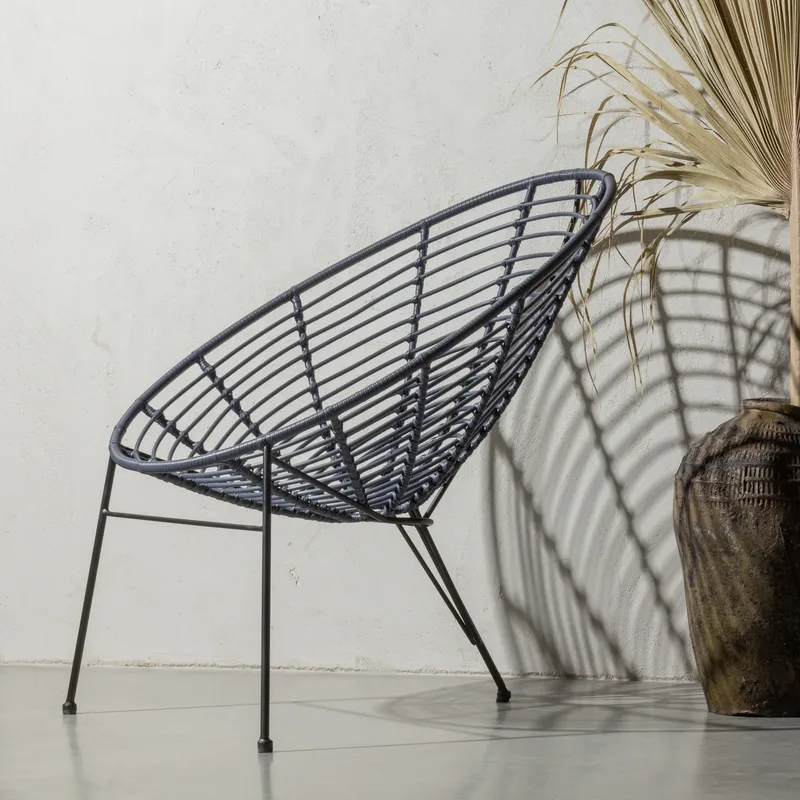 Loungestol Jane 72 cm Utomhus - Bläck - Utemöbler & utemiljö - Loungemöbler - Loungestol utomhus