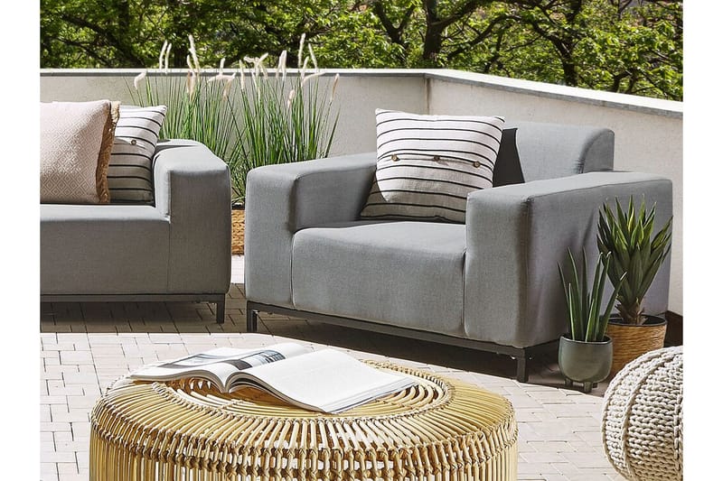 Hughen Utefåtölj 2-pack - Grå/Svart - Utemöbler & utemiljö - Loungemöbler - Loungestol utomhus