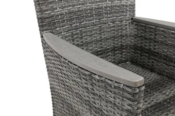 Thor Lyx Utefåtölj med Armledare - Loungefåtölj för Utemöbler i Konstrotting - Grå - Utemöbler & utemiljö - Loungemöbler - Loungestol utomhus