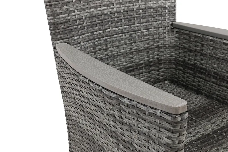 Thor Lyx Utefåtölj med Armledare - Loungefåtölj för Utemöbler i Konstrotting - Grå - Utemöbler & utemiljö - Loungemöbler - Loungestol utomhus