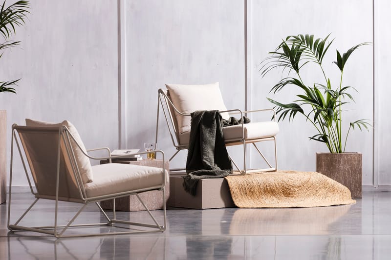 Utefåtölj Usteryd Beige - Beige - Utemöbler & utemiljö - Loungemöbler - Loungestol utomhus