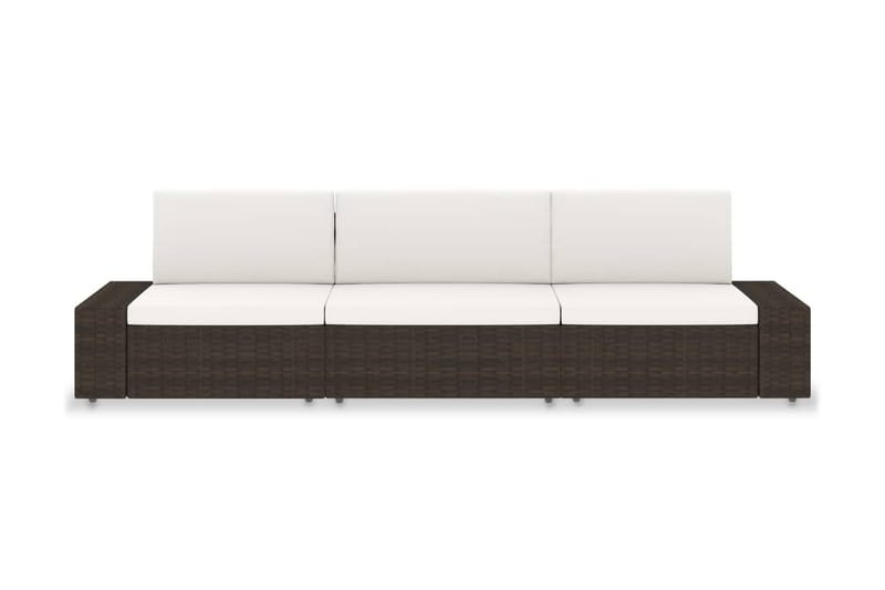 Modulsoffa 3-sits konstrotting brun - Loungesoffor