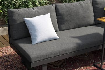 Samira Fällbar Utesoffa med soffbord - Solsäng i aluminium - Grå - Utemöbler & utemiljö - Loungemöbler - Loungesoffor