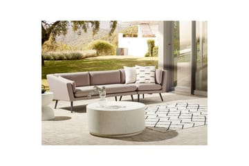 Soffa Loretello Beige/grå, Högervänd - Beige/grå, Högervänd - Utemöbler & utemiljö - Loungemöbler - Loungesoffor