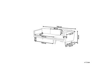 Soffa Loretello Beige/grå, Vänstervänd - Beige/grå, Vänstervänd - Utemöbler & utemiljö - Loungemöbler - Loungesoffor