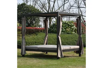 Morocco Solsäng - Mörkbrun/Beige - Utemöbler & utemiljö - Loungemöbler - Solbädd