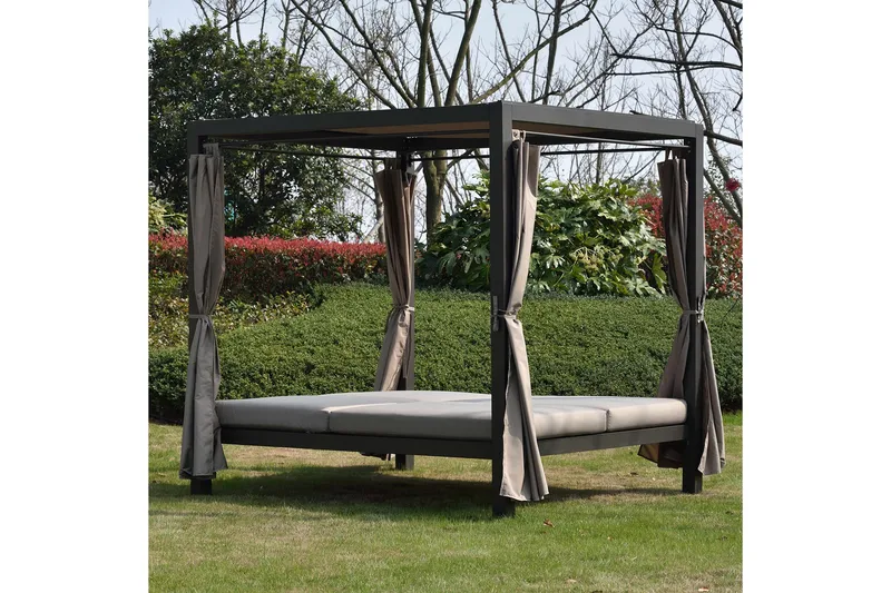 Morocco Solsäng - Mörkbrun/Beige - Utemöbler & utemiljö - Loungemöbler - Solbädd