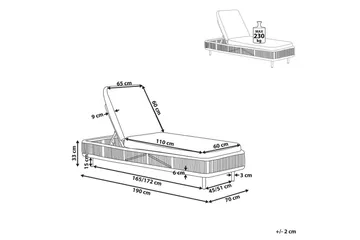 Solstol Osini - Grå, svart - Utemöbler & utemiljö - Utestol & trädgårdsstol - Solsäng & solvagn