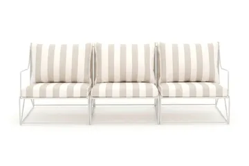 Usteryd 3 sits Loungesoffa - Beige/Striped - Utemöbler & utemiljö - Loungemöbler - Loungesoffor