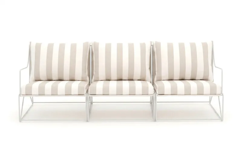 Usteryd 3 sits Loungesoffa - Beige/Striped - Utemöbler & utemiljö - Loungemöbler - Loungesoffor