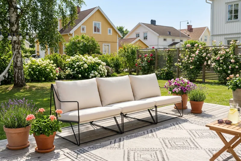 Usteryd 3 sits Loungesoffa - Svart/Beige - Utemöbler & utemiljö - Loungemöbler - Loungesoffor