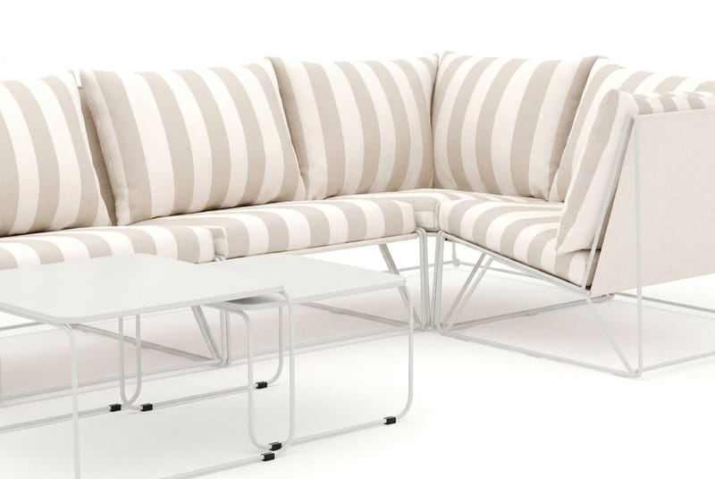 Usteryd utomhus hörnsoffa 6-sits vändbar - Beige/Striped - Utemöbler & utemiljö - Loungemöbler - Loungesoffor