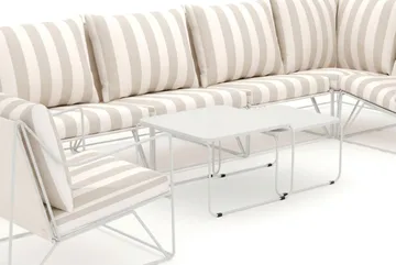 Usteryd utomhus hörnsoffa 7-sits vändbar med fåtölj - Beige/Striped - Utemöbler & utemiljö - Loungemöbler - Loungeset & loungegrupp