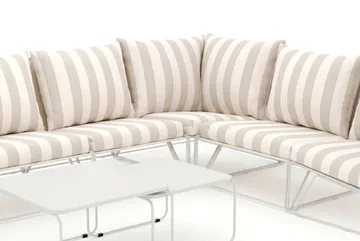 Usteryd utomhus L-soffa 7-sits vändbar - Beige/Striped - Utemöbler & utemiljö - Loungemöbler - Loungeset & loungegrupp