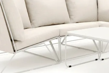 Usteryd utomhus rak 3-sits soffa - Beige/Beige - Utemöbler & utemiljö - Loungemöbler - Loungesoffor