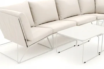 Usteryd utomhus rak 4-sits soffa - Beige/Beige - Utemöbler & utemiljö - Loungemöbler - Loungesoffor