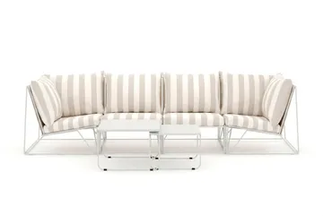 Usteryd utomhus rak 4-sits soffa - Beige/Striped - Utemöbler & utemiljö - Loungemöbler - Loungeset & loungegrupp
