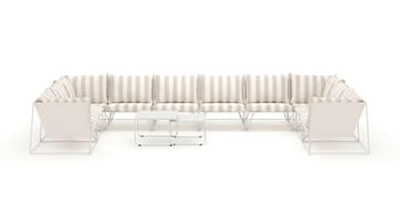 Usteryd utomhus U-soffa 10-sits med stängt avslut - Beige/Striped - Utemöbler & utemiljö - Loungemöbler - Loungeset & loungegrupp