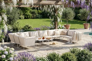 Usteryd utomhus U-soffa 10-sits med stängt avslut - Beige/Striped - Utemöbler & utemiljö - Loungemöbler - Loungeset & loungegrupp