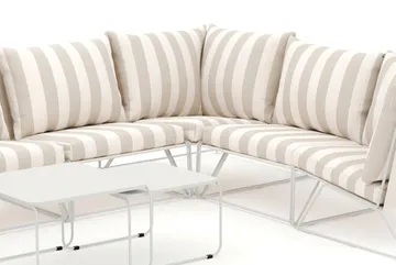 Usteryd utomhus U-soffa 9-sits med stängt avslut - Beige/Striped - Utemöbler & utemiljö - Loungemöbler - Loungeset & loungegrupp