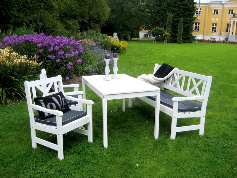 Utomhussoffa Europe 3-sits - Vit - Utemöbler & utemiljö - Utesoffa - Trädgårdsbänk & utebänk