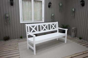 Utomhussoffa Europe 3-sits - Vit - Utemöbler & utemiljö - Utesoffa - Trädgårdsbänk & utebänk