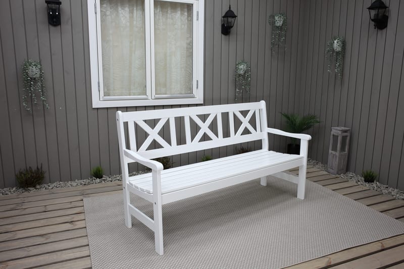 Utomhussoffa Europe 3-sits - Vit - Utemöbler & utemiljö - Utesoffa - Trädgårdsbänk & utebänk