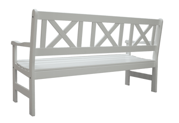 Utomhussoffa Europe 3-sits - Vit - Utemöbler & utemiljö - Utesoffa - Trädgårdsbänk & utebänk