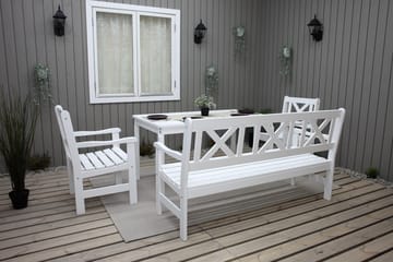 Utomhussoffa Europe 3-sits - Vit - Utemöbler & utemiljö - Utesoffa - Trädgårdsbänk & utebänk