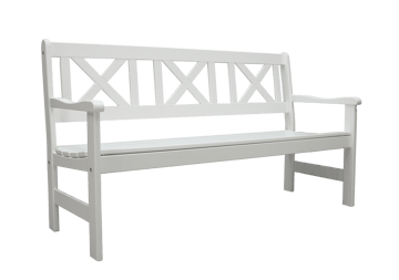 Utomhussoffa Europe 3-sits - Vit - Utemöbler & utemiljö - Utesoffa - Trädgårdsbänk & utebänk