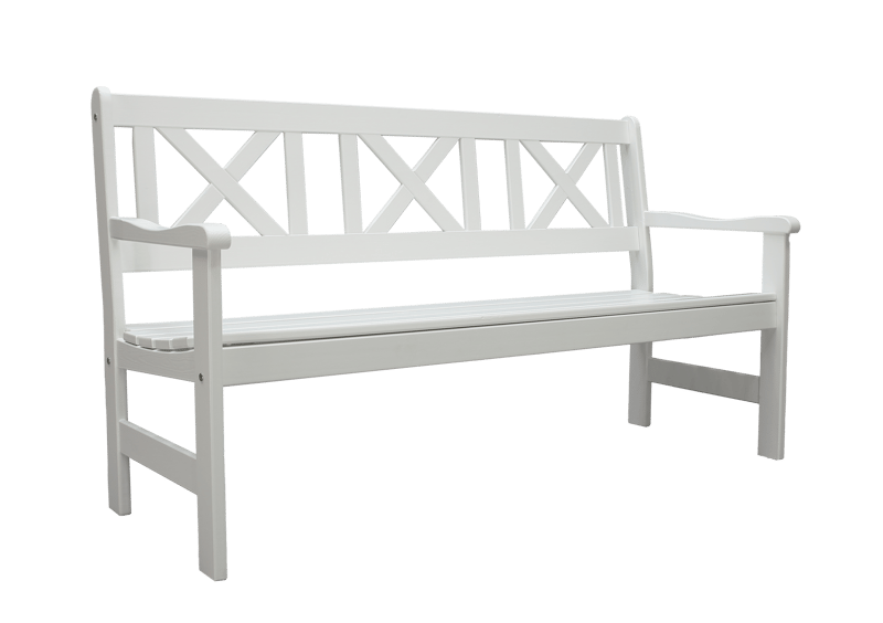 Utomhussoffa Europe 3-sits - Vit - Utemöbler & utemiljö - Utesoffa - Trädgårdsbänk & utebänk