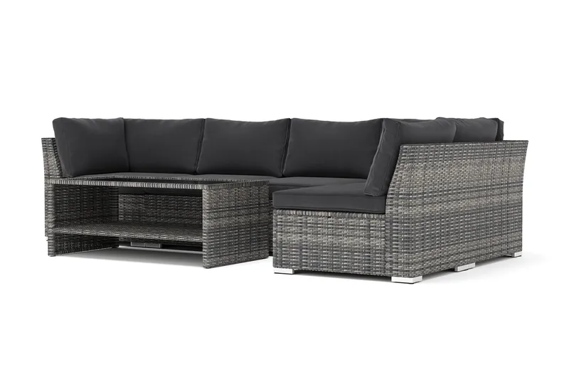 Wisconsin utomhus divansoffa 5-sits vändbar, Grå