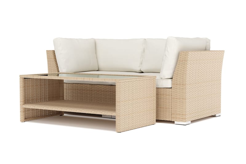 Wisconsin utomhus rak 2-sits soffa - Beige - Utemöbler & utemiljö - Loungemöbler - Loungeset & loungegrupp