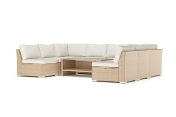 Wisconsin utomhus U-soffa 8-sits med öppet avslut - Beige - Utemöbler & utemiljö - Loungemöbler - Loungesoffor