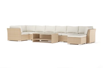 Wisconsin utomhus U-soffa 8-sits med vändbar divan - Beige - Utemöbler & utemiljö - Loungemöbler - Loungesoffor