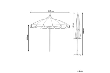 Balkongparasoll Minoa Beige/vit - Beige/vit - Utemöbler & utemiljö - Solskydd - Balkongskydd