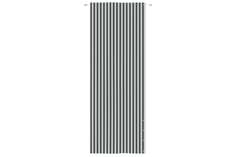 Balkongskärm antracit och vit 80x240 cm oxfordtyg - Grå/vit - Balkongskydd