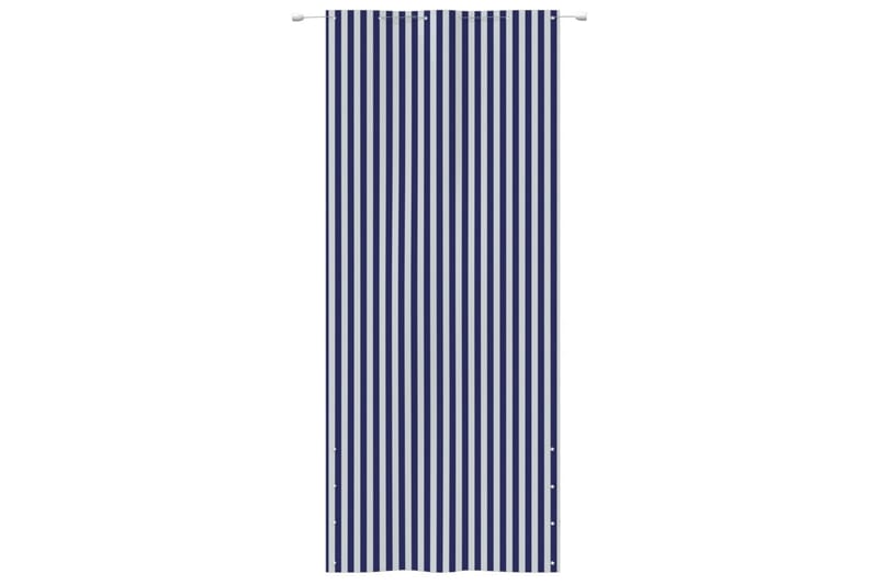 Balkongskärm blå och vit 120x240 cm oxfordtyg - Blå/Vit - Balkongskydd