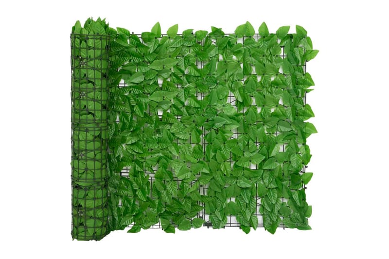 Balkongskärm gröna blad 300x100 cm - Balkongskydd
